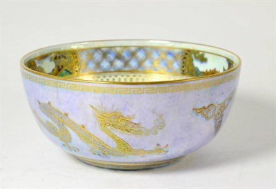 Lot 129 - Wedgwood lustre bowl decorated with dragons