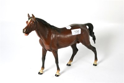 Lot 130 - A Continental cold painted bronze figure of a horse