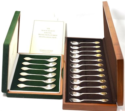 Lot 134 - An RSPB silver gilt spoon set by J Pinches with another (2)