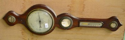 Lot 149 - A mahogany wheel barometer