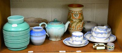 Lot 162 - A group of 1920's/30's ceramics including a Susie Cooper vase etc