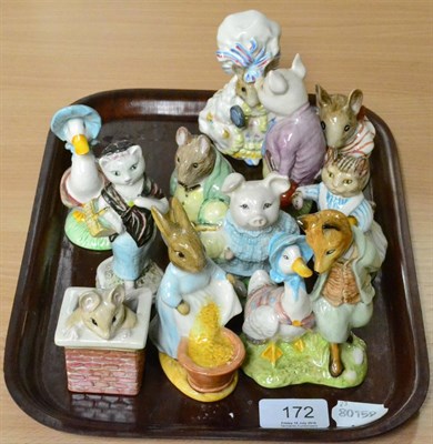 Lot 172 - A group of eleven Royal Albert and Beswick Beatrix Potter figures