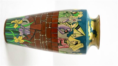 Lot 201 - Foley Intarsio vase, designed by Frederick Rhead (restored)