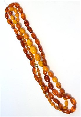 Lot 258 - Two amber necklaces