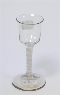 Lot 263 - An 18th century air twist liqueur glass