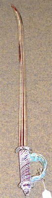 Lot 296 - A Murano glass sword