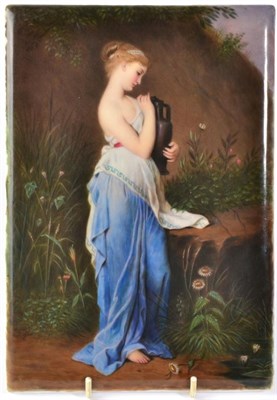 Lot 64 - A KPM Berlin Style Porcelain Plaque, circa 1890, painted with Psyghe Beischlage Minchen,...