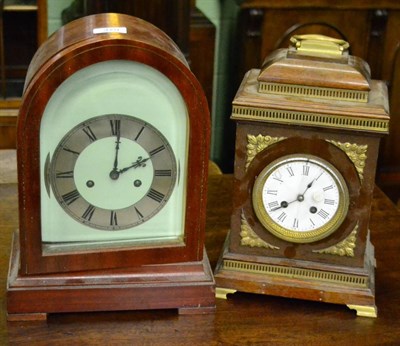 Lot 379 - Two striking mantel clocks