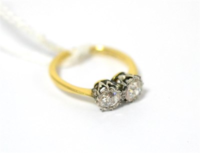 Lot 408 - A diamond two stone ring