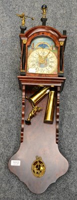 Lot 1012 - Reproduction Dutch style striking wall clock