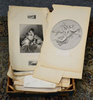 Lot 1025 - A box of miscellaneous 19th century prints (qty)