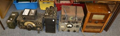 Lot 1065 - An Air Ministry radio receiver from a Lancaster Bomber in two parts; a Meter Survey Radiao No...