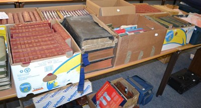 Lot 1074 - Seven boxes of miscellaneous volumes including encyclopedia Britannica, Hutchinson Beautiful...