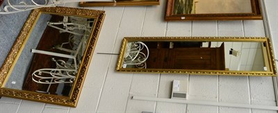 Lot 1112 - Two gilt framed mirrors