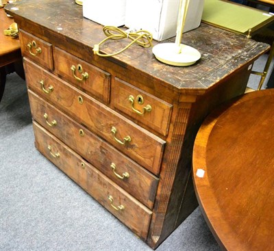 Lot 1119 - A George III upper section of a tallboy, three short over three long drawers