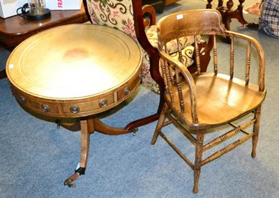 Lot 1121 - A pair of 19th century oak and elm Windsor style armchairs