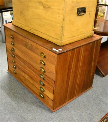 Lot 1132 - A mahogany plan chest