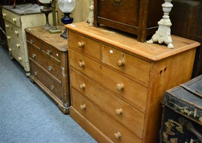 Lot 1153 - Three Victorian pine chests of drawers