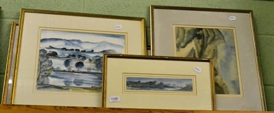 Lot 1198 - Alan Freer (20th/21st century) The Black Mountains, signed, watercolour, together with four further