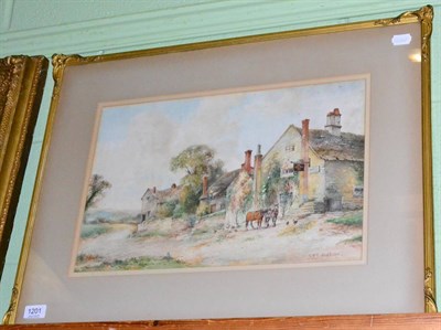 Lot 1201 - Charles Henry Clifford Baldwyn (British 1859-1943) Country Inn with figures, signed