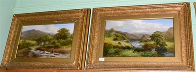 Lot 1202 - Herbert Bond (British 19th century) A pair of oil on canvas Welsh View, titled on reverse...