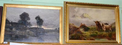 Lot 1204 - John Hamilton Glass (1820-1885) Landscape with farm buildings, signed, oil on canvas, together with