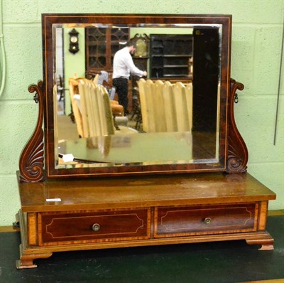 Lot 1253 - A dressing table mirror with two drawers