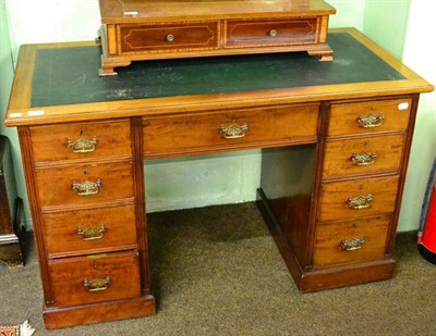 Lot 1254 - A late Victorian mahogany pedestal desk