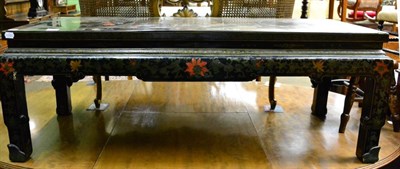 Lot 1288 - A Chinese painted black lacquer long low table