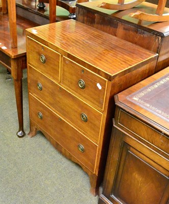 Lot 1293 - Mahogany three height chest of drawers