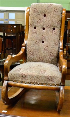 Lot 1300 - Child's mahogany framed rocking chair