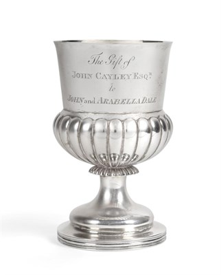 Lot 116 - A George III Provincial Silver Goblet, Robert Cattle & James Barber, York 1810, with part...