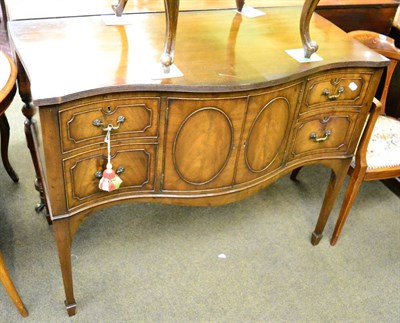 Lot 1348 - A small early 20th century serpentine sideboard