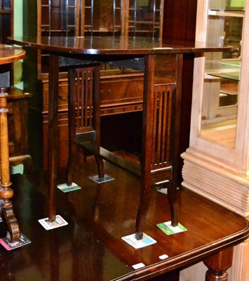 Lot 1359 - A mahogany and satinwood crossbanded Sutherland table