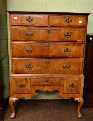 Lot 1371 - An 18th century mahogany chest on stand