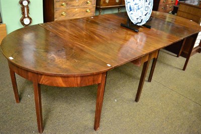 Lot 1375 - A 19th century mahogany D-end dining table