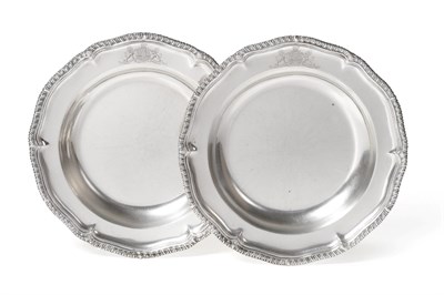 Lot 120 - A Pair of William IV Silver Second Course Dishes, Benjamin Smith, London 1837, shaped circular with