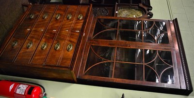 Lot 1378 - A George III mahogany bureau bookcase