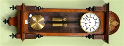 Lot 1382 - A walnut Vienna style weight driven regulator wall clock by Lenzkirch