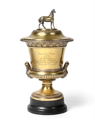 Lot 122 - The Chester Vase: A Silver Gilt Trophy Cup and Cover, Edward Barnard & Sons, London 1937, of...