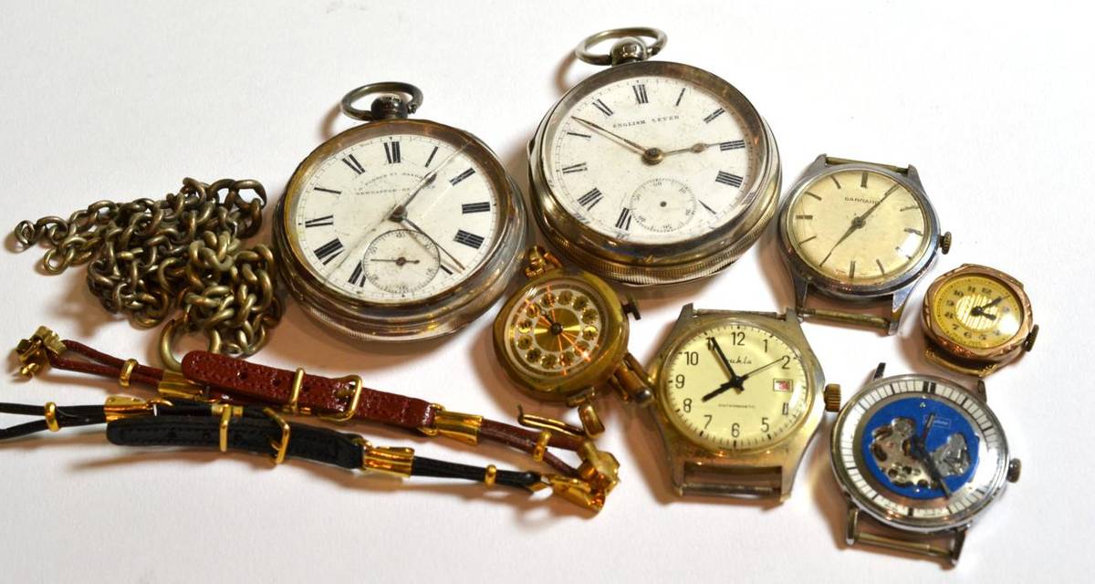 Lot 16 - Silver pocket watches, wristwatches etc