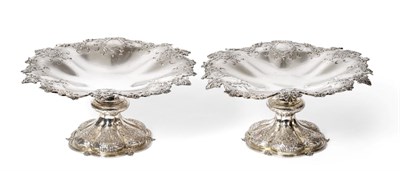 Lot 126 - A Pair of Early Victorian Silver Tazza, Robert Garrard, London, date letter rubbed probably...