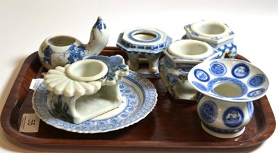 Lot 55 - Seven pieces of Chinese blue and white ceramics