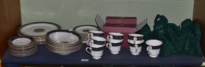 Lot 102 - Royal Doulton Carlyle dinner service and silver plated rat tail pattern Mulberry Hall cutlery...