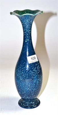 Lot 108 - Linthorpe pottery blue glazed vase, shape number 1464