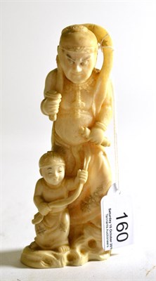 Lot 160 - A late 19th/early 20th century Japanese ivory okimono