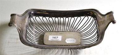 Lot 167 - A silver basket