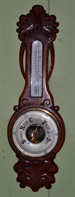 Lot 195 - Oak cased barometer