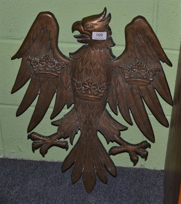 Lot 199 - A bronzed Barclay's Bank eagle sign - from Seaham