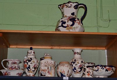 Lot 206 - A collection of Masons Ironstone including various jugs, jar and covers, fruit bowl etc